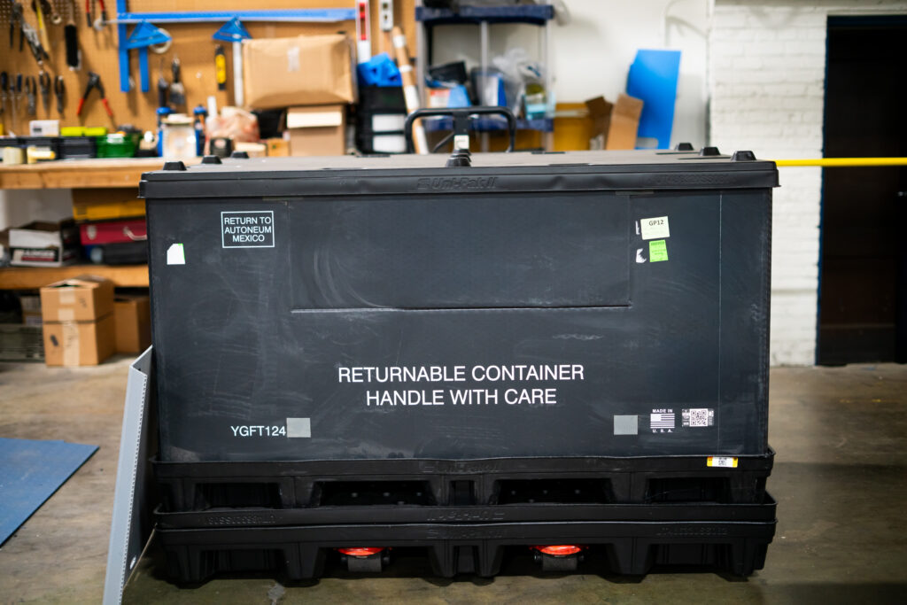 returnable packaging handle with care at packaging solutions inc.