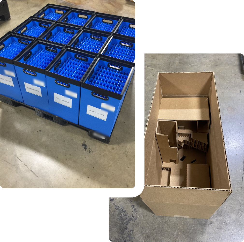 returnable and expendable packaging