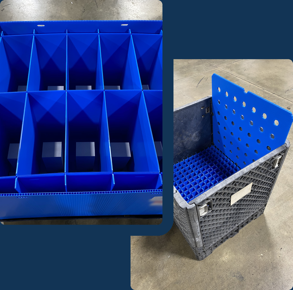 custom engineering tote and unipack